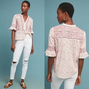 Anthropologie Ranna Gill Yerian Floral Buttondown